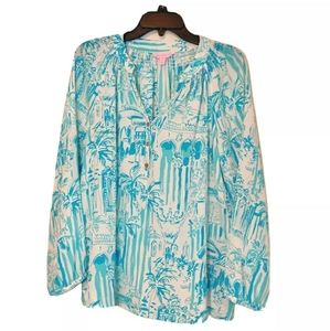 Lilly Pulitzer Silk Elsa Blouse Top